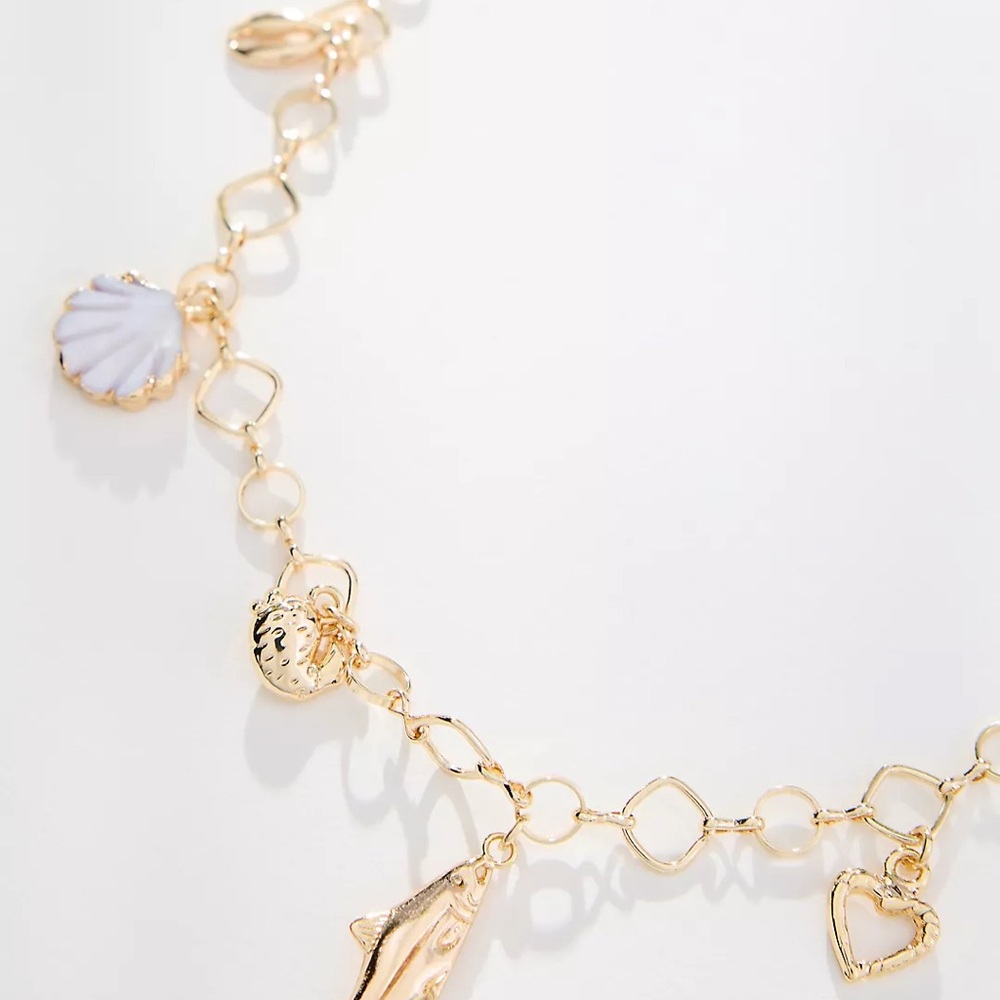 Anthropologie Nautical Charm Cluster Necklace